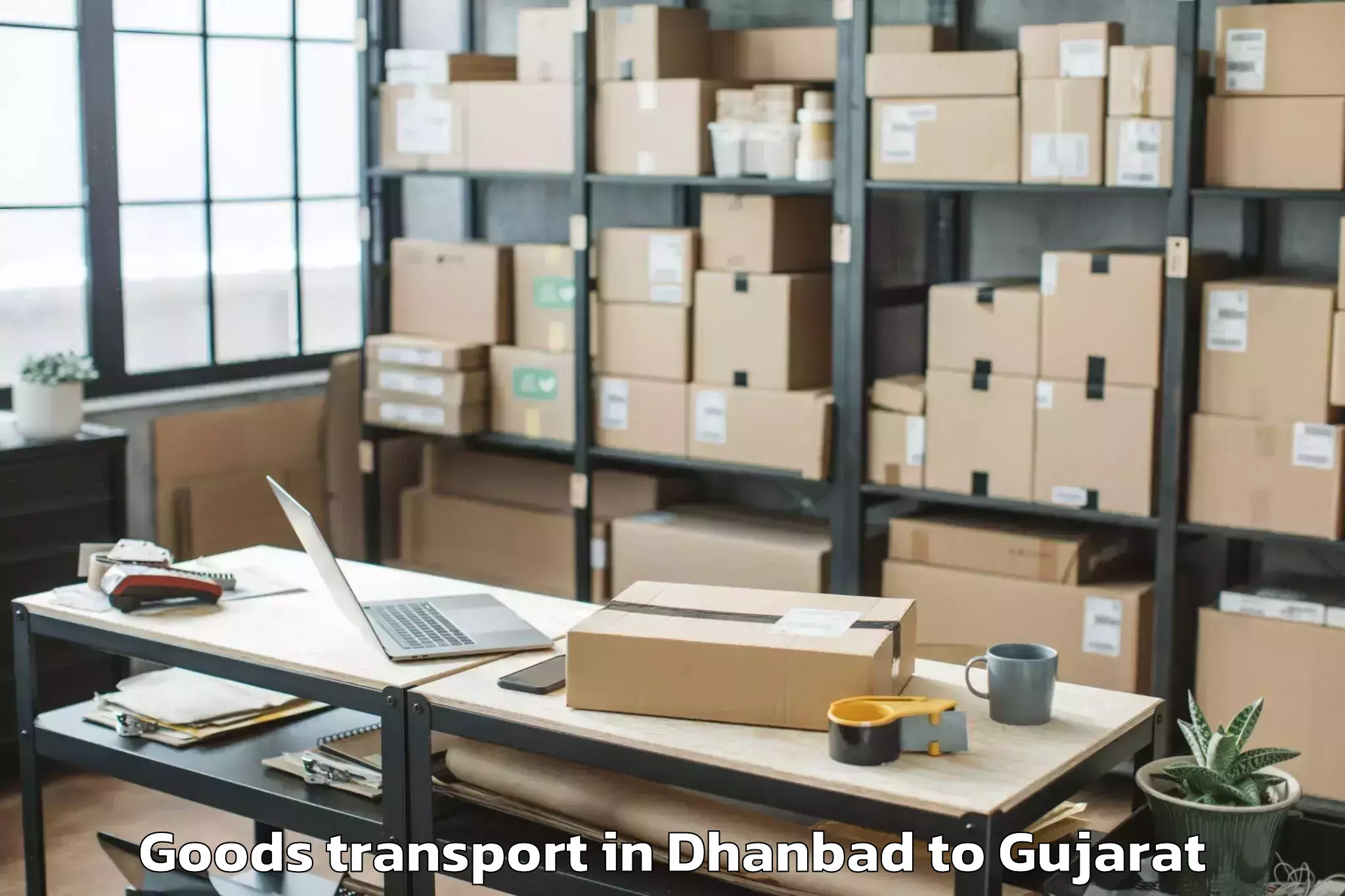 Book Dhanbad to Savli Goods Transport Online